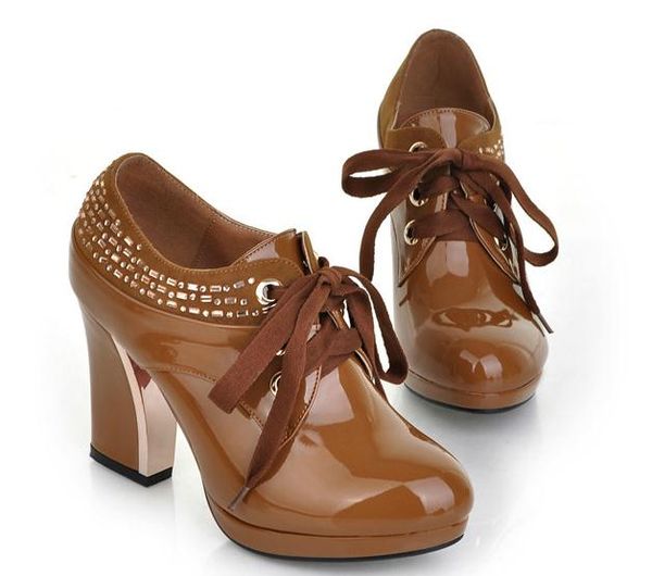 

2018 women's shoes in spring and autumn with new style high heel coarse heel waterproof table@117, Black