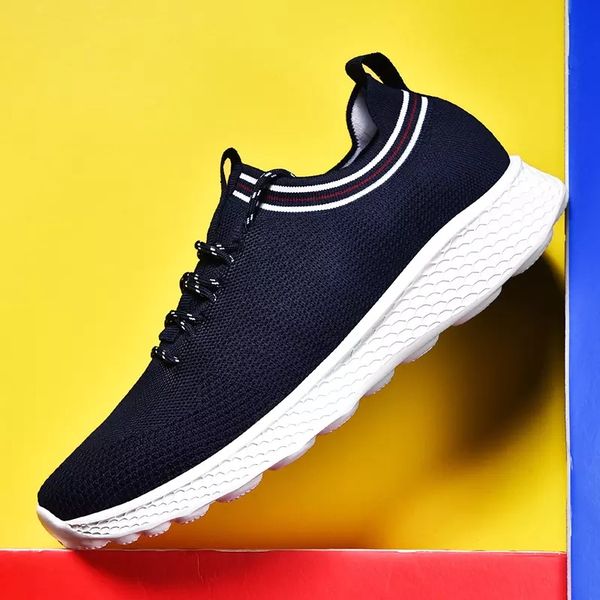

with socks fashion luxury men women running shoes black white blue grey breathable sport sneakers mens trainers breathable casual shoes, White;red