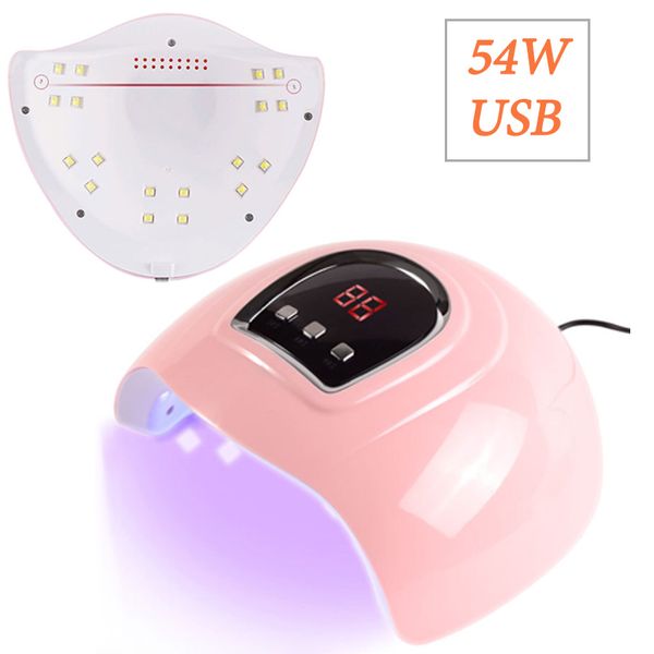 

nail dryers 54w large led lamp for manicure dryer machine uv curing gel with motion sensing