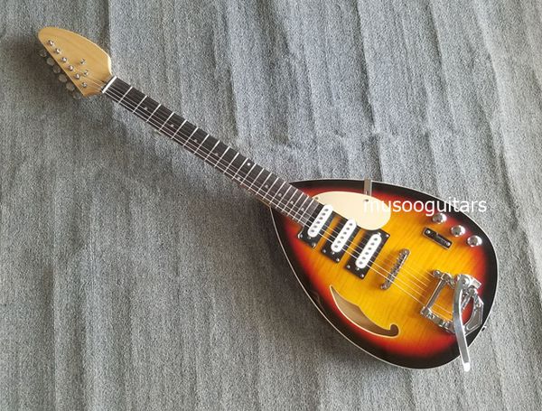 

musoo brand semi-hollow teardrop electric guitar