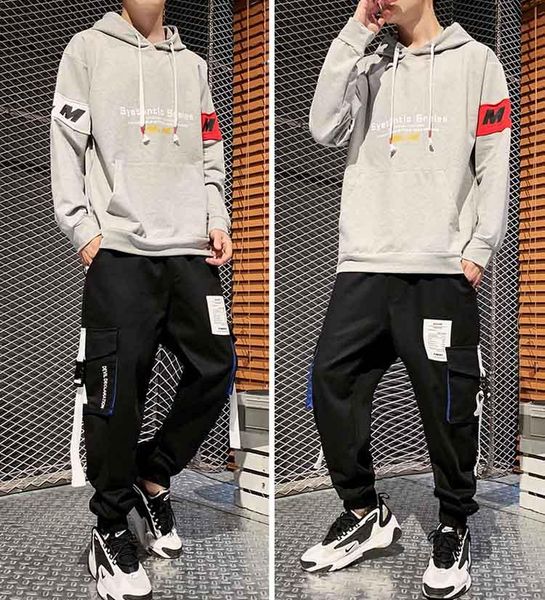 

mens designer tracksuits fashion men hooded letter print two pieces suit casual men's jogging tracksuits plus
