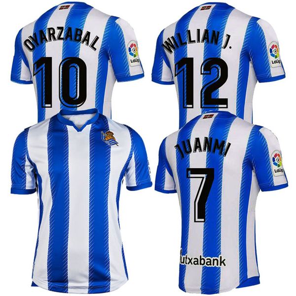 

19 20 real sociedad soccer jersey 2019 royal society oyarzaba soccer shirt home willian portu januzaj merino ödegaard football shirts
