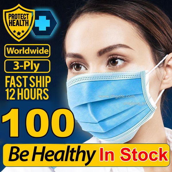 

в наличии ! бесплатная доставка быстрая поставка !! одноразовые маски с elastic ear loop 3 слойный дышащий блокировка маски от пыли воздуха