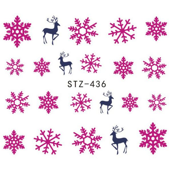 

girls women christmas snowflakes flowers nail decals stickers reindeer socks wraps manicure diy dream catcher nail decor, Black