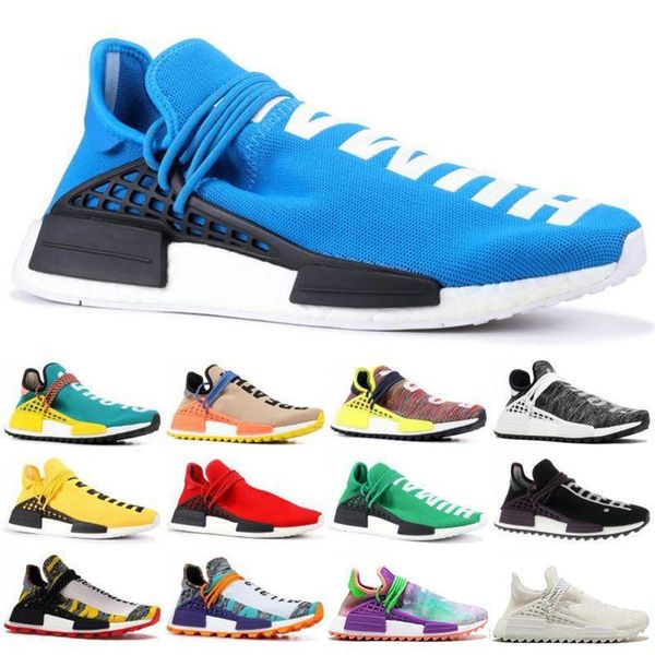 

2019 pharrell williams human race hu holi running shoes oreo nobel ink black nerd desig fashion luxury mens women designer sandals shoes