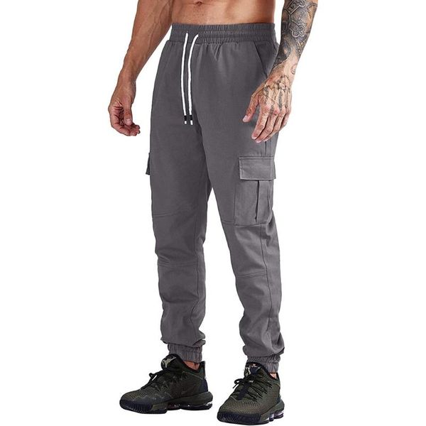 

мужчины тонкий фитнес sweatpants мода спортивные штаны с pocket plus размер комбинезоны брюки streetwear новая осень casual бегунов, Black