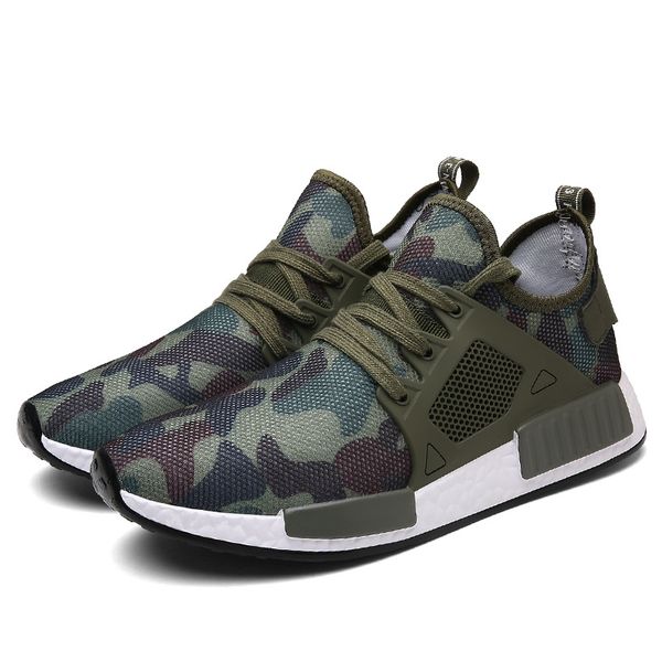 

men shoes sneakers casual shoes man mesh breathable camouflage lace-up 2018 spring autumn new fashion outdoor mens 35-42, Black