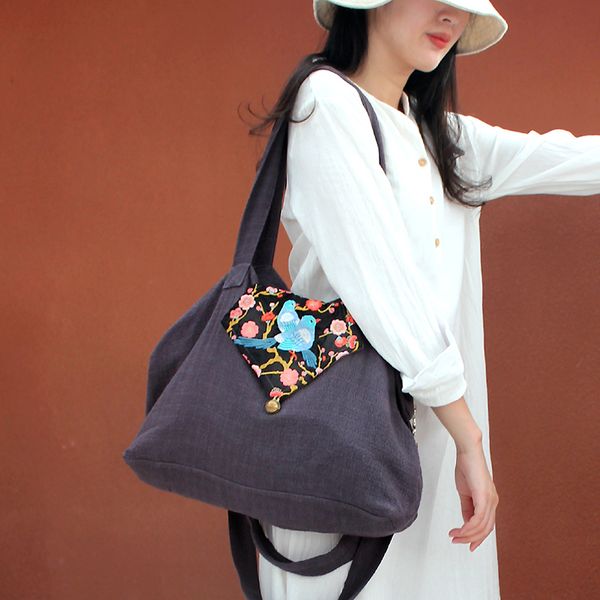 

chinese style women bags national embroidered shoulder bag leisure messenger bag large size cloth