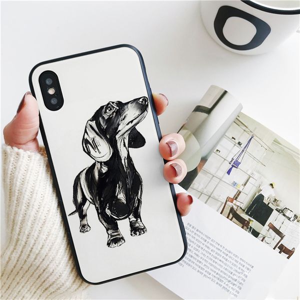 

coque luxury animal dog cover for iphone 11 pro xs max xr case for iphone 8 7 6s plus 5s se case soft silicone cover.