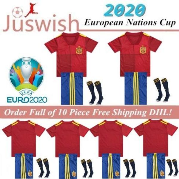

детские kit носки 2020 евро испания мората главная футбол джерси 20 21 коке asensio рамос silva иско еврокубков маек, Black