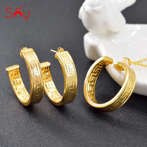 

sunny jewelry geometric jewelry findings big set for women earrings necklace pendant for wedding copper findings, Silver