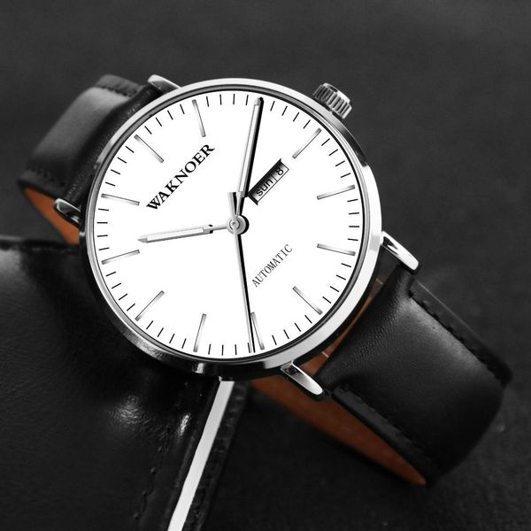 

waknoer мода мужские часы топ кварцевые часы мужчины повседневная календарь световой водонепроницаемый спортивные часы relogio masculino, Slivery;brown