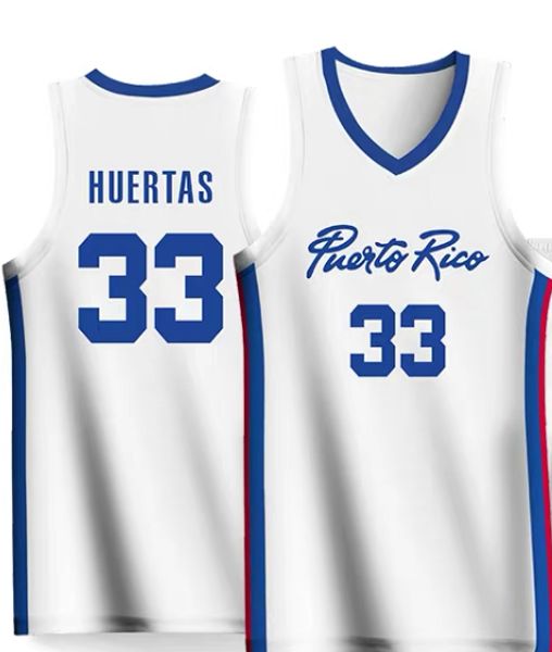 2020 Custom 2019 World Cup Basketball Puerto Rico Jerseys White Green
