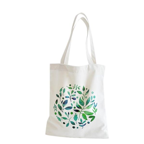 

women's handbag shopping bag fashion trend literary print eco-friendly canvas simple college style wild casual fresh h1