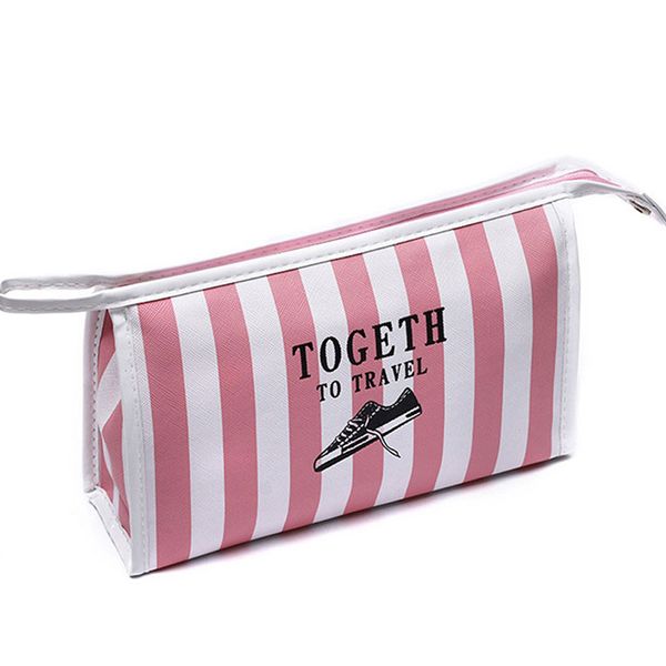 

2019 fashion hand strap makeup bag large capacity travel makeup portable and simple style bag