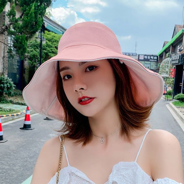 

fisherman hat womens korean-style trendy net red sun hat sun protection uv protection hat big-brimmed summer sun, Blue;gray