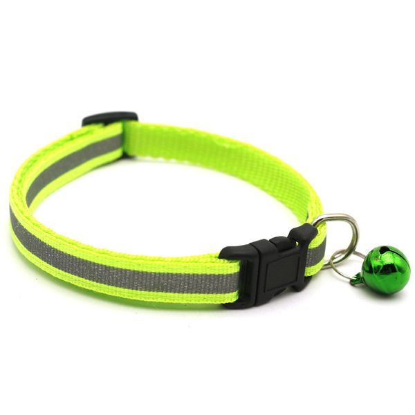 

reflective charm and bell cat collar safety elastic adjustable with soft velvet material 12 colors pet product small dog collar
