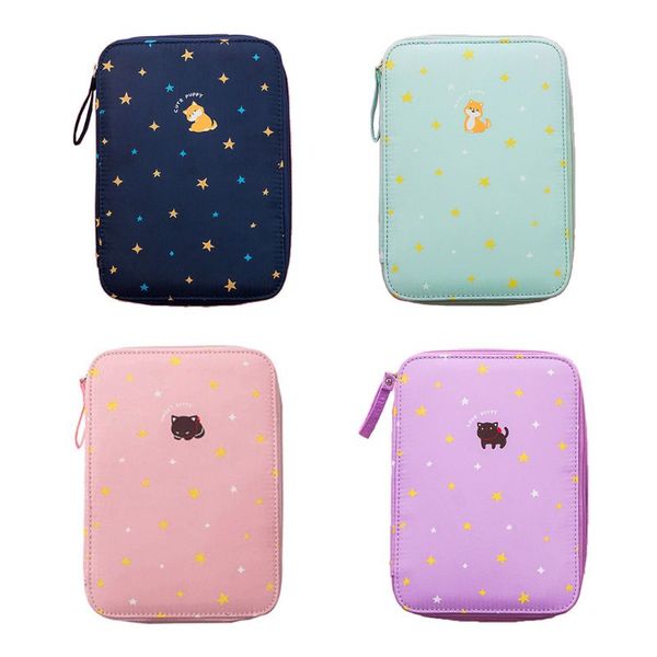 

korea multifunction pencil bag canvas large capacity pen curtain case stationery q9qc