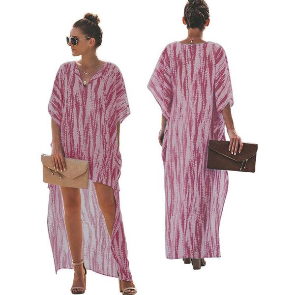 

batwing sleeve women dresses designer beach dress ladies colorful loose printing jumpsuit one piece clothing, Black;gray