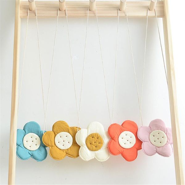 

purse children girl kids coin bag hobos mini small cute cotton fabric flower solid korean accessories wholesale gift, White