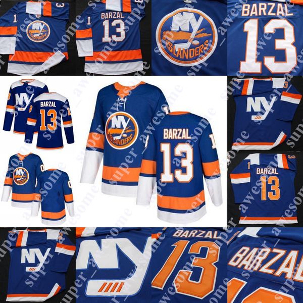

Mathew Barzal Jersey MEN New York Islanders Hockey Jerseys Blue BLANK