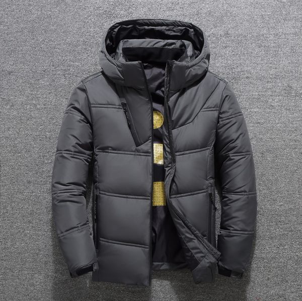 

2018 new fashion winter white duck down jacket men brand male warm down coat fashion casual blue parkas men, Black