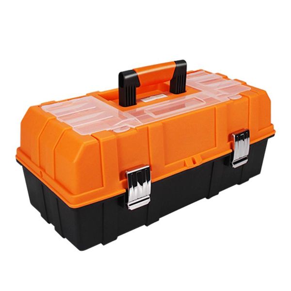 

17inch large capacity tool box foldable craft sturdy storage case multifunction three layers repair organizer durable household