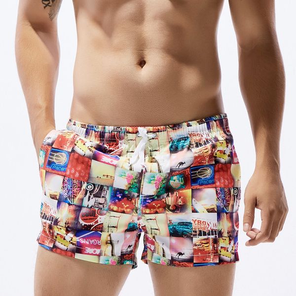 

2020 brand new board shorts men swim shorts swimwear scenery pattern quick dry berdumda surf short swimming suit beachwear