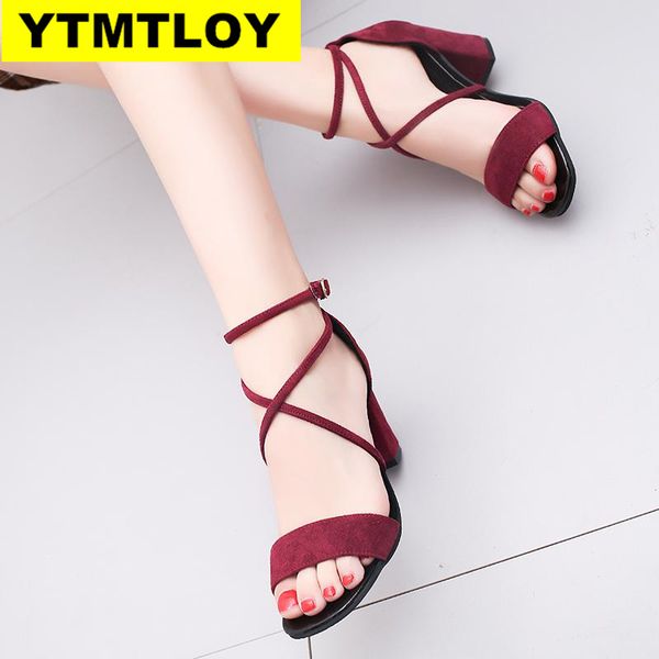 

2019 summer women sandals open toe women's sandles thick heel women pumps shoes korean style gladiator shoes high heel #h6, Black;white