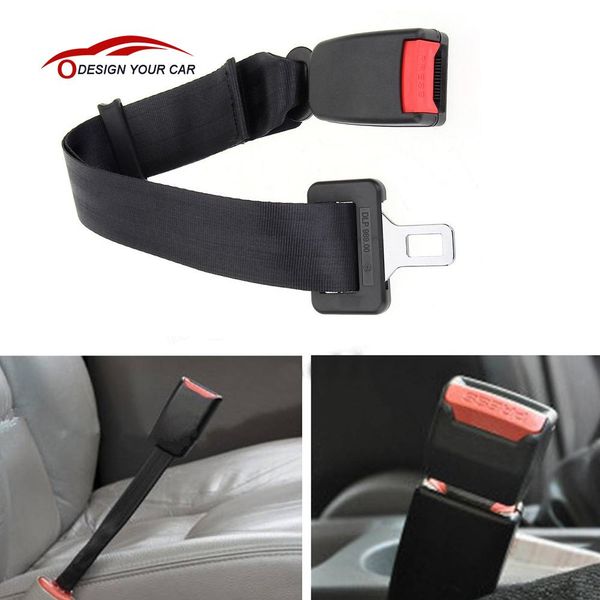 

universal car vehicle seat belt extension extender strap safety belt buckle black /grey car interior accessories 25-65cm