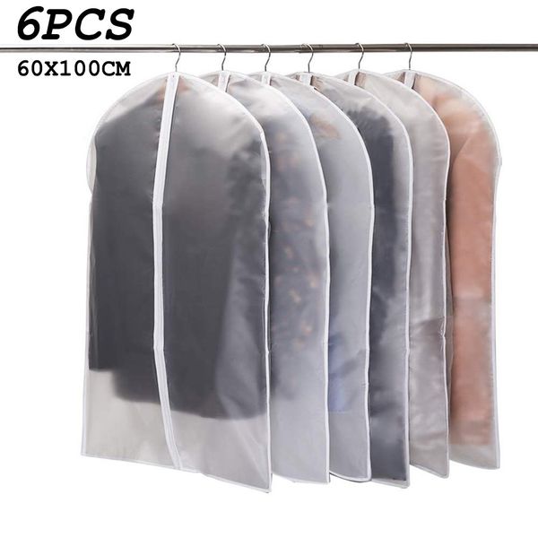 

6pc garment clothes coat dustproof cover suit dress jacket protector travel storage bag thicken clothing dust cover 2020