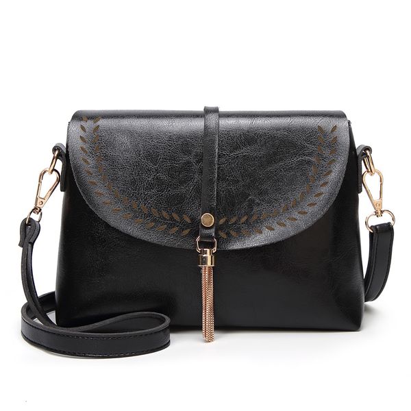 

small bag with tassels ladies bag trend women's single shoulder black hand for women torebka damska