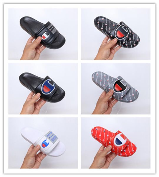 

2019 new arrival champ flip flop for good quality fa hion lipper men women ummer beach lipper black ca ual andal de igner hoe 36 45