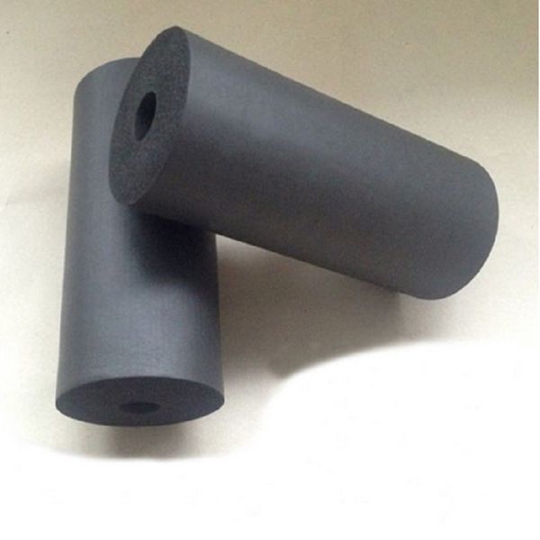 

2pc fitness equipment smooth handle grips pipe sponge foam rubber tube wrap, Black;gray