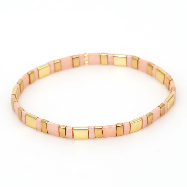 

go2boho tila beads bracelet for women bohemian miyuki bracelets femme armband summer beach pink jewelry fashion pulseras mujer, Golden;silver