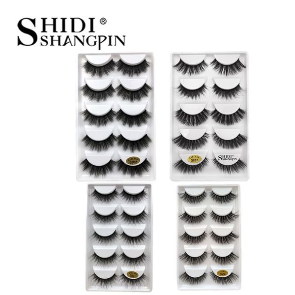 

new 5pairs eyelashes fake lashes mink natural 3 d dramatic volume mink faux eyelashes lashes extension false
