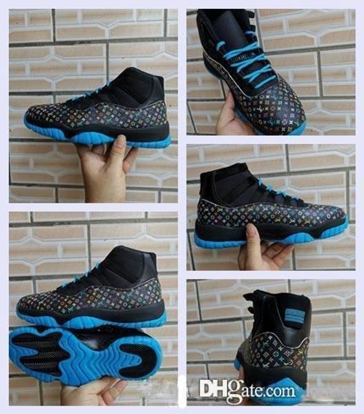 

2019 new arrive 11 hight navy blue light bone basketball shoes men basketball trainers 11s prem unc high 45 sports sneakers size 7