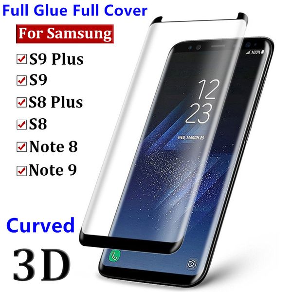 

For am ung note 8 tempered gla for am ung 9 plu 8 plu 3d 4d 5d curved full cover full glue ca e friendly creen protector guard film