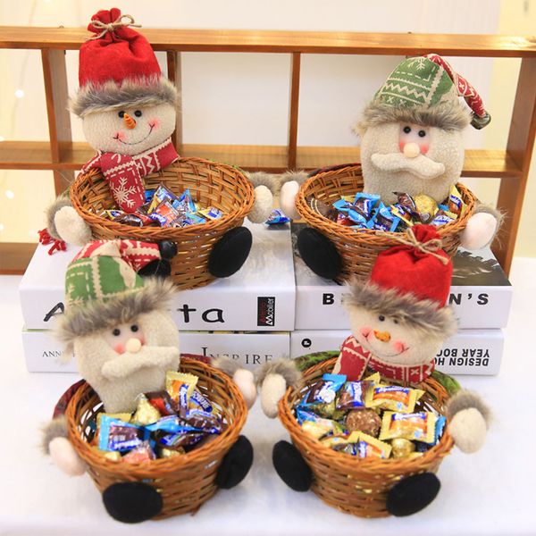 

candy basket holder gift storage large bamboo kawaii xmas party supply deer