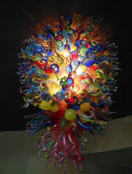 

multi colored luxury flower shape lamps ceiling lights hand blown glass pendant light italian chandelier murano