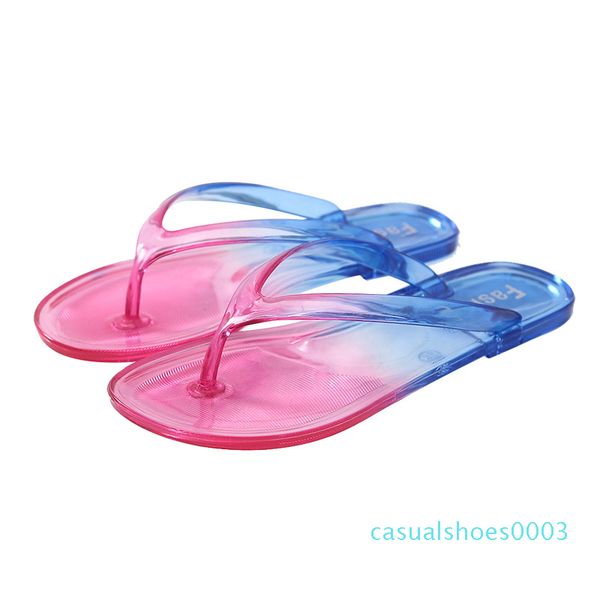 

2019 summer slippers flip flops beach flat sandals ladies handmade jelly shoes mujer shoes c03, Black