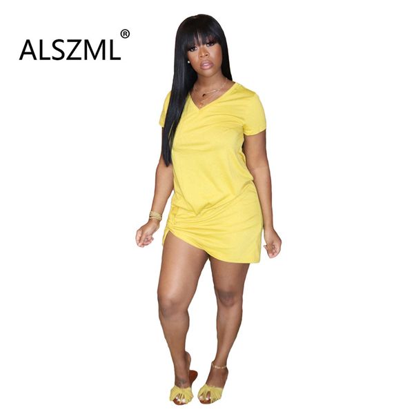 

2020 женская мода простой сплошной цвет круглый вырез с короткими рукавами мини платье офис леди мода женское платье, Black;gray