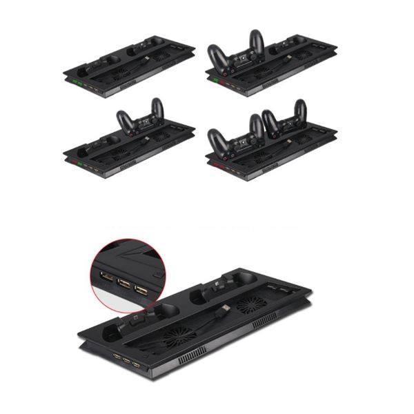

multi-function cooling fan base game controller seat charger ps4 cooling bracket game controller charger led indicator with 3-po