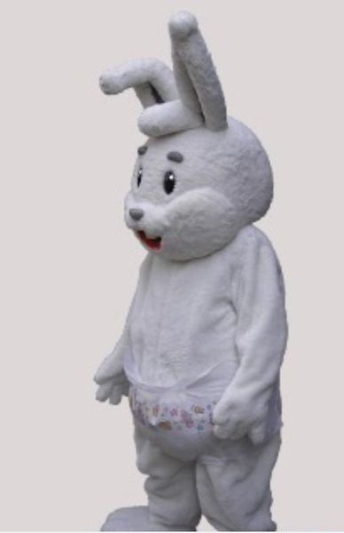 

White chri tma bunny ma cot co tume ma cot cartoon character co tume ize hipping