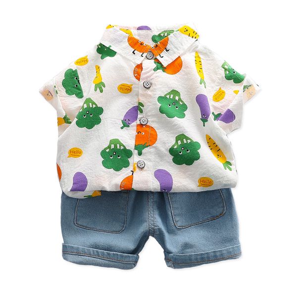 

new summer baby boys clothes suit children cotton cartoon shirt shorts 2pcs/sets toddler fashion casual clothing kids tracksuits, White