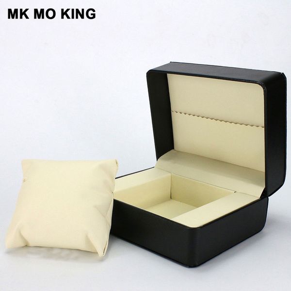 

leather gift box for ap men's women's watch bracelet jewelry box, Black;blue