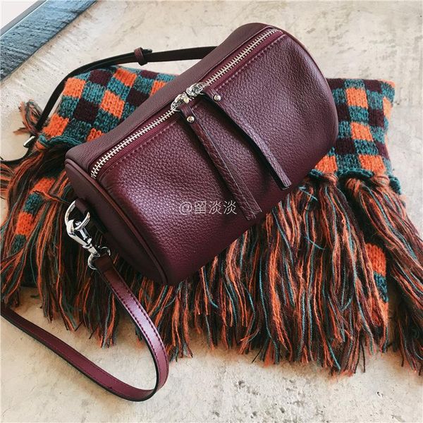 

elegant2019 concise fashionable luxurious2019 texture soft waxy small volume light both shoulders bring genuine leather single shoulder
