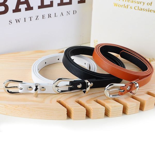 

5 colors fashion female thin belt women 2019 strap women leather trouser children's belts ladies on dresses, Black;brown