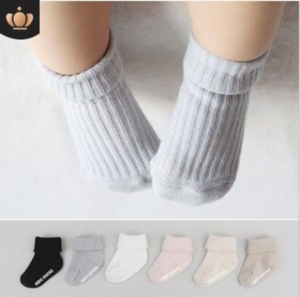 

2019 новый детские носки сплошной цвет конфеты хлопок детские анти скольжения теплые мягкие носки для мальчика девочка малыш 0-4 т бесплатна, Pink;yellow