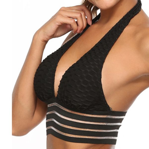 

solid color sports bra women summer beach crop woman yoga running push up bras fitness tank sleeveless, White;red